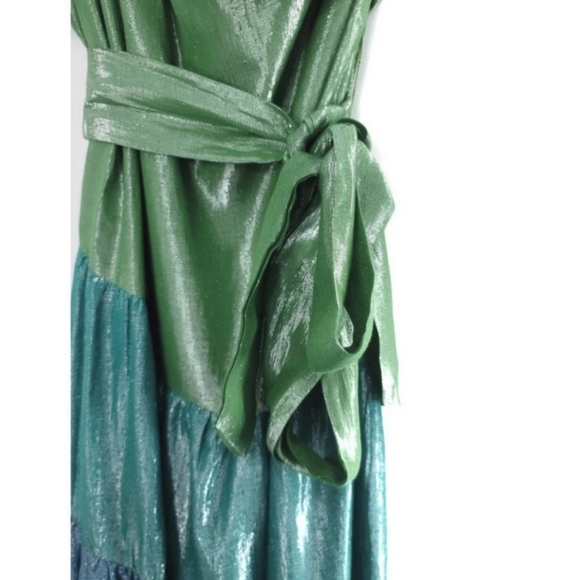 NWT Anthropologie Maeve Ruffled One Shoulder Shimmery Dress - Picture 6 of 9